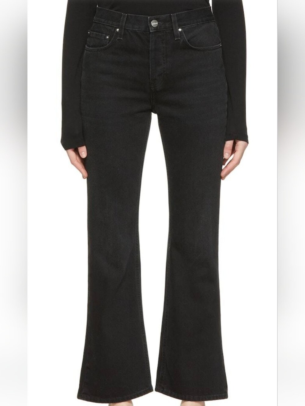 Toteme Cropped Kick Flare Denim 28/30 Black